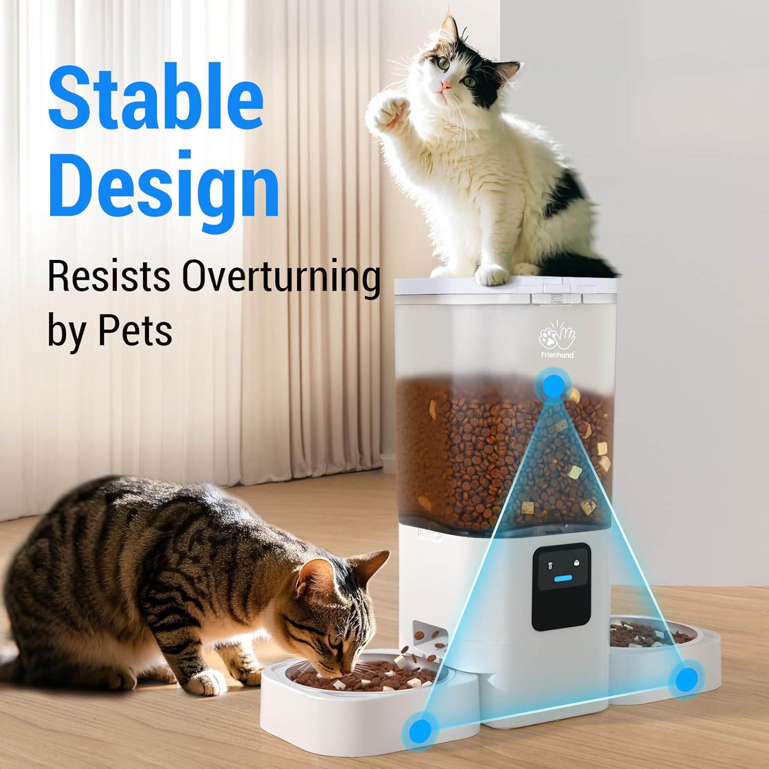 Automatic Cat Feeder with Slow Feed for 2 Cats: 5G Wifi Automatic Dog Feeder with 7L Large Cat Food Storage Container,Cat Food Dispenser with Alexa for Multiple Pets.