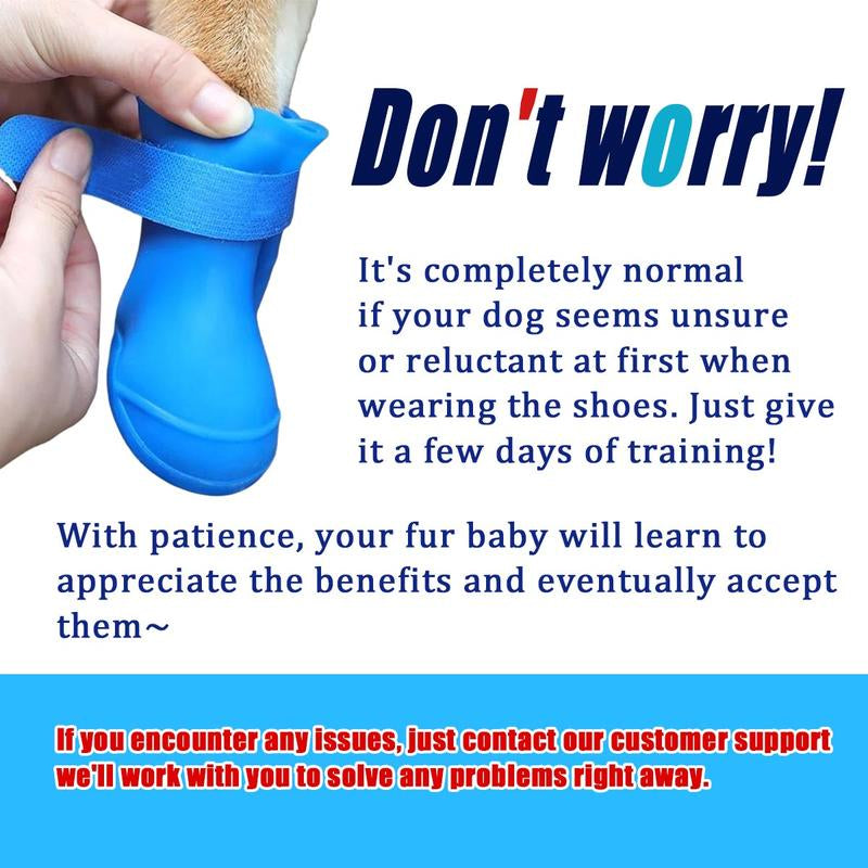 Ultimate Christmas Gift for Pet Owners! Dualpet Waterproof Dog Boots - the Anti-Slip Rain Shoes Dogs Love to Wear. Secure & Comfortable Fit (S-XL). Give the Gift of Dry, Happy Adventures Cartoon Pattern Dog Paw Protectors