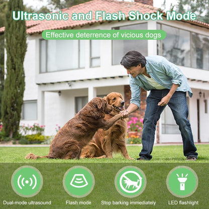 【Lentorgi】 Ultrasonic Dog Bark Deterrent Device – anti Barking Device for Dogs, Safe & Humane Dog Training Tool to Stop Barking, Indoor & Outdoor Use, 23Ft Long Range Rechargeable Bark Stopper