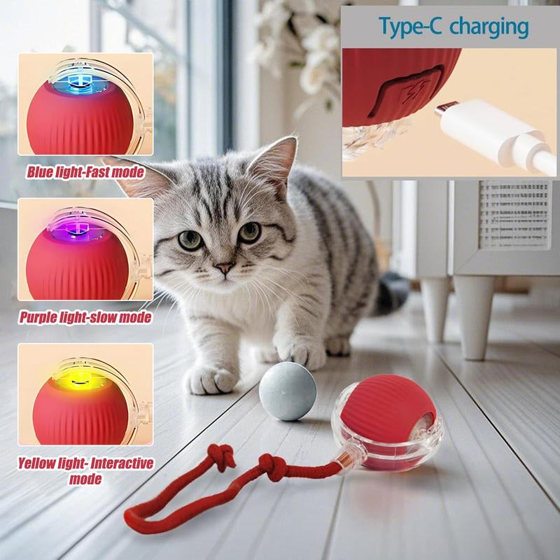 【Sale】Interactive Cat Toy Ball: Automatically Rolling Electric Ball, Suitable for Indoor Cats/Dogs, Brings the Fun of Chasing Tails. Motion Sensing, Keeps Pets Busy and Enjoys Rich Sports Stimulation. Great Pet Gifts/Supplies.